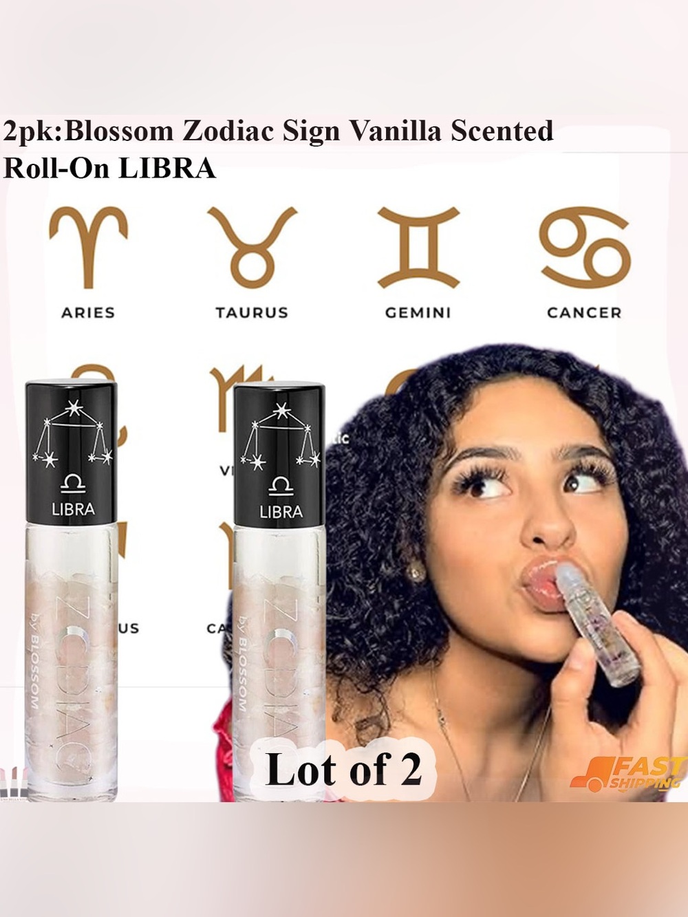 LIBRA Vanilla Scented Lip Gloss - 2 Pack